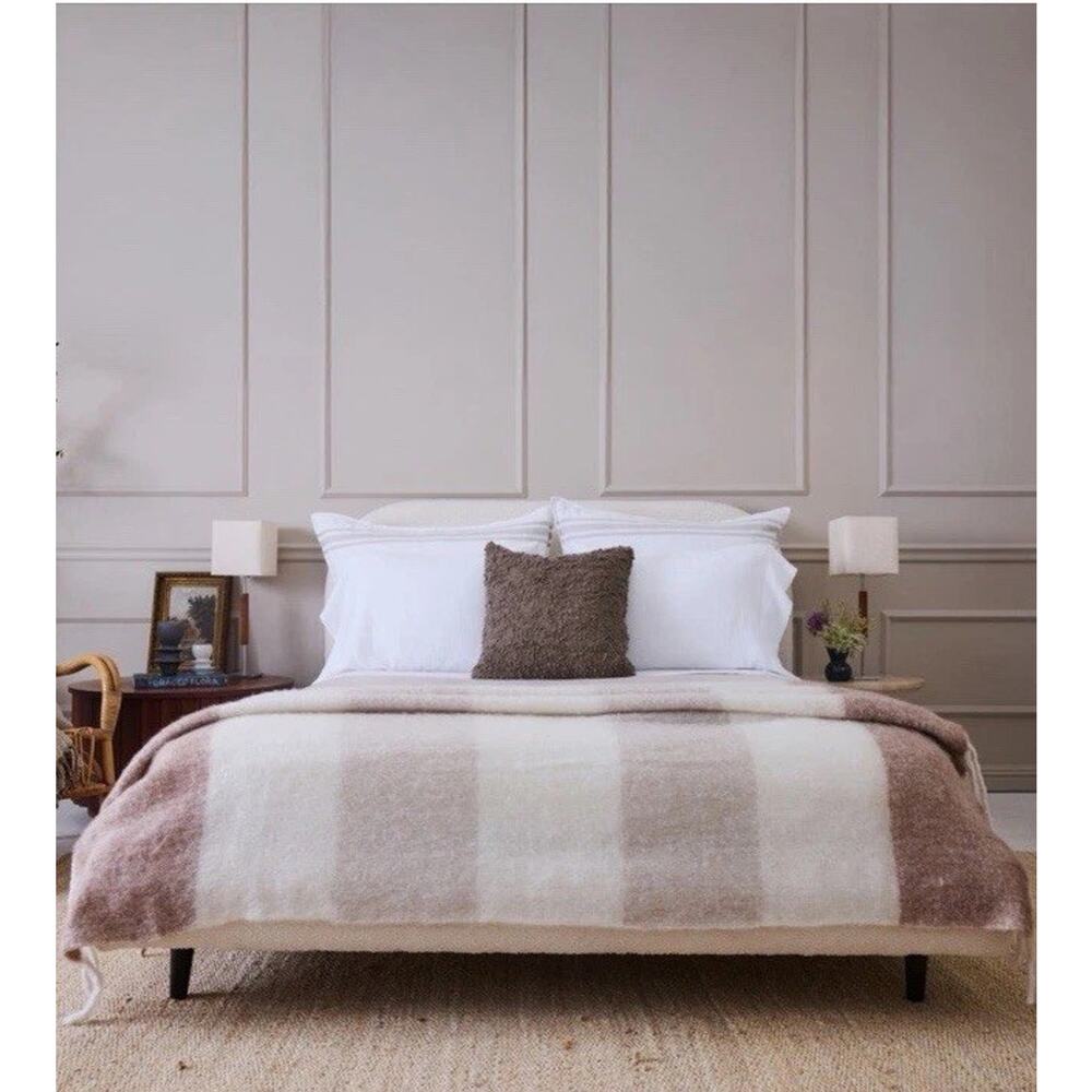 Pom Pom at Home Whistler Throw Blanket Natural NEW $98 NWT